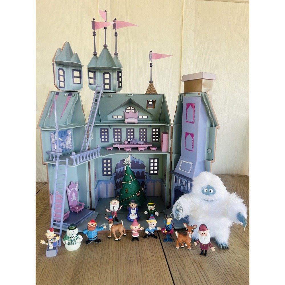 Rudolph The Island of Misfit Toys Santa's Castle w/Figurines by Playing Mantis